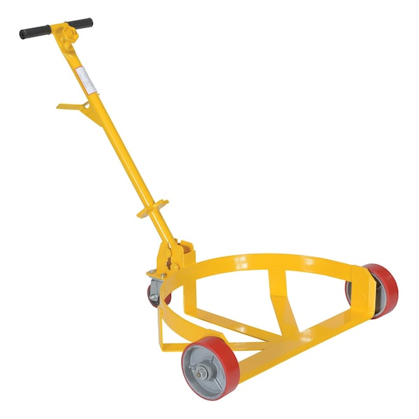 Vestil Steel Low Profile Drum Dolly W/ Poly On Steel Casters, 21-5/8" x 31-5/8" x 37-5/8", 1200 Lb Cap, Yel LO-DC-PU - main